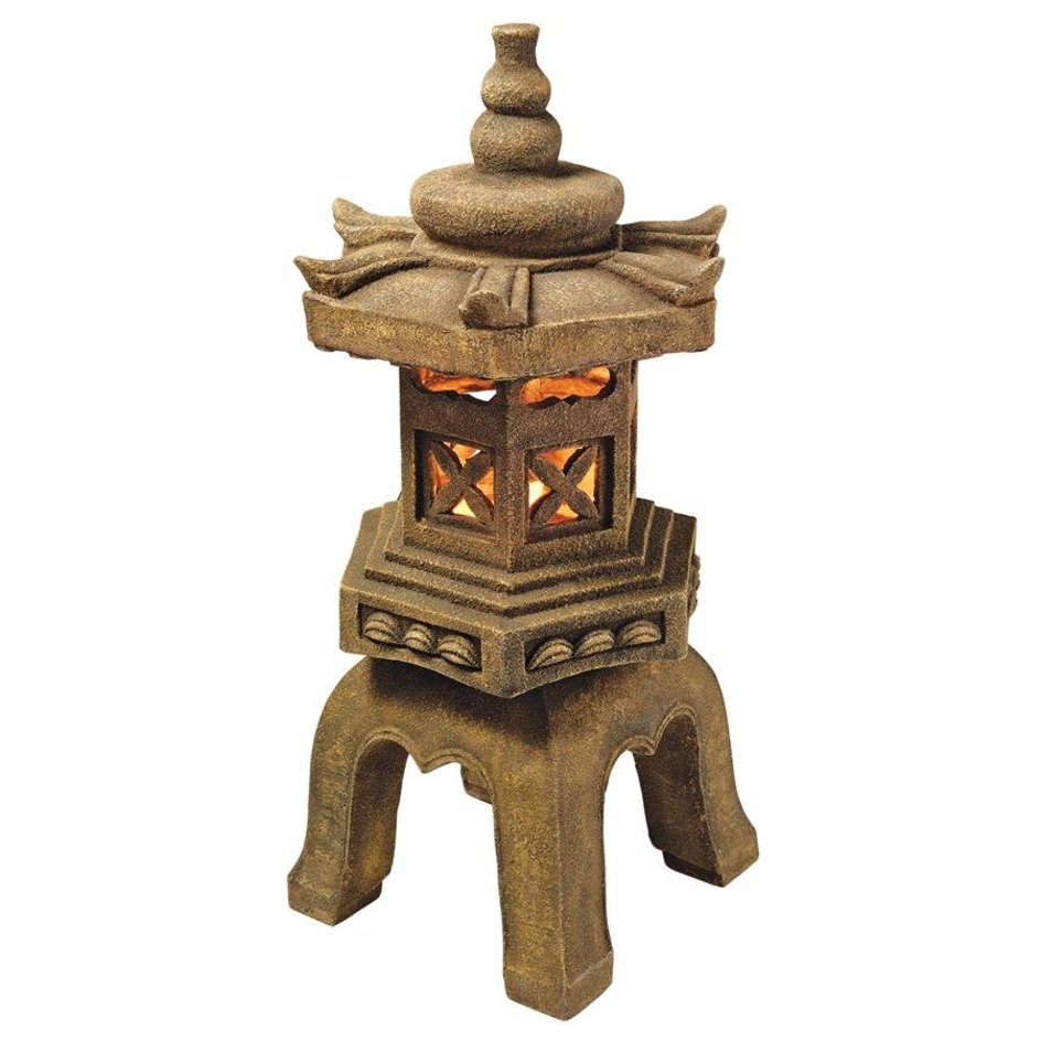 Pagoda Lantern Illuminated Statue - Design Toscano
