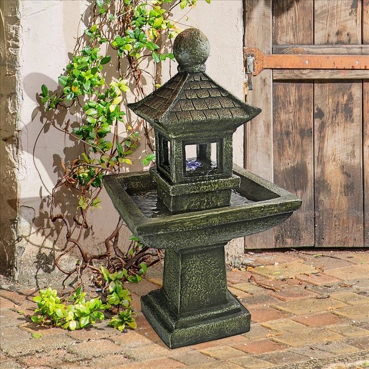 View larger image of Sacred Space Pagoda Illuminated Garden Fountain