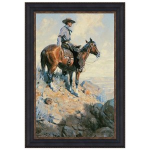 Sentinel of the Plains Framed Canvas Replica Painting: Medium