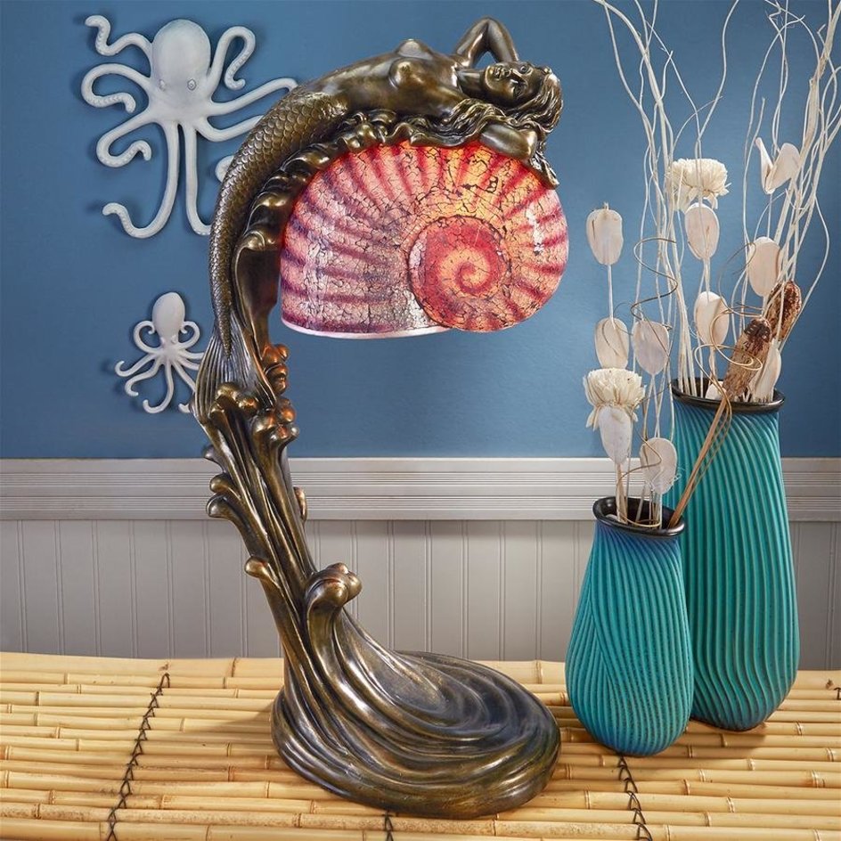 fashion & quality Vintage Brass Nautilus Seashell Planter Nautical