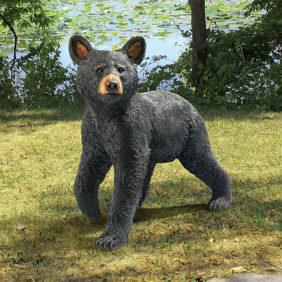 Snooping Cub Black Bear Statue - Design Toscano