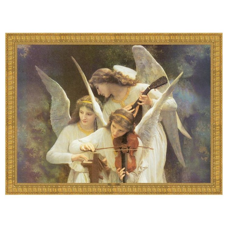 View larger image of Song of the Angels Framed Canvas Replica Painting: Medium