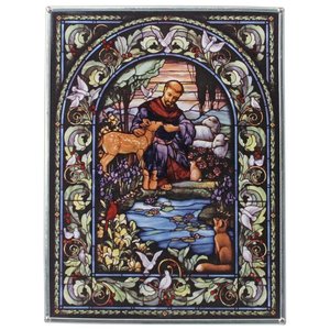 Saint Francis, Patron Saint of Animals Art Glass