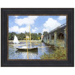 Bridge at Argenteuil Framed Canvas Replica Painting: Grande