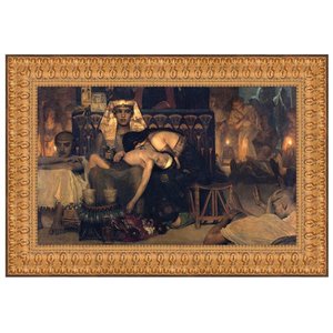 Death of the Pharaoh's Firstborn Son Framed Canvas Replica Painting: Large