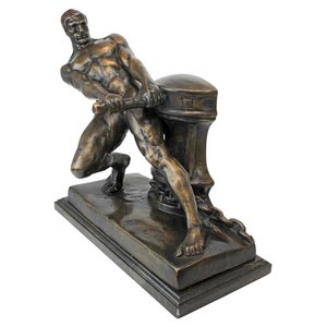 The Power of Man Quality Lost Wax Bronze Statue: 1915