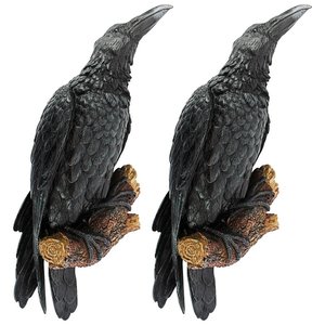 Raven's Perch Wall Sculptures: Set of Two