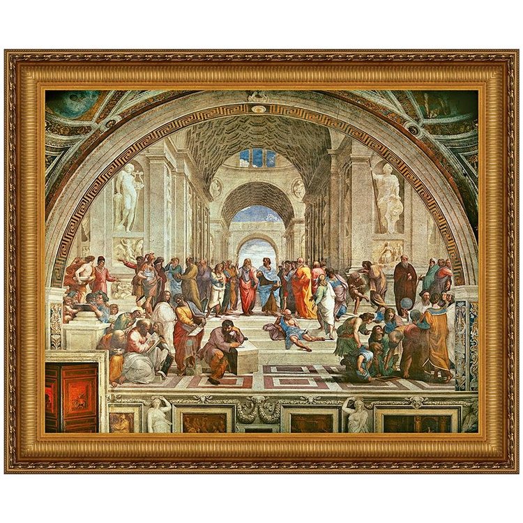 View larger image of The School of Athens Framed Canvas Replica Painting: Large