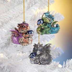 Three Dragon Virtues Gothic Holiday Ornament Set