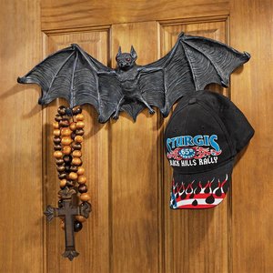 Vampire Bat Sculptural Hooked Wall Hanger: Large