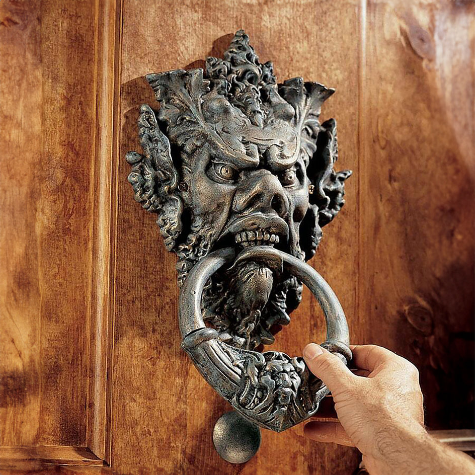 Vecchio Greenman Iron Door Knocker - Design Toscano