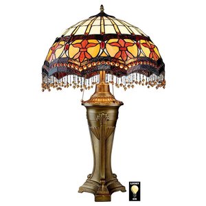 Victorian Parlor Tiffany-Style Stained Glass Table Lamp