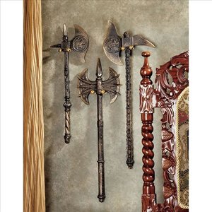 Violet-le-Duc Medieval Knight Cast Iron Display Battle Pick Axe Trio