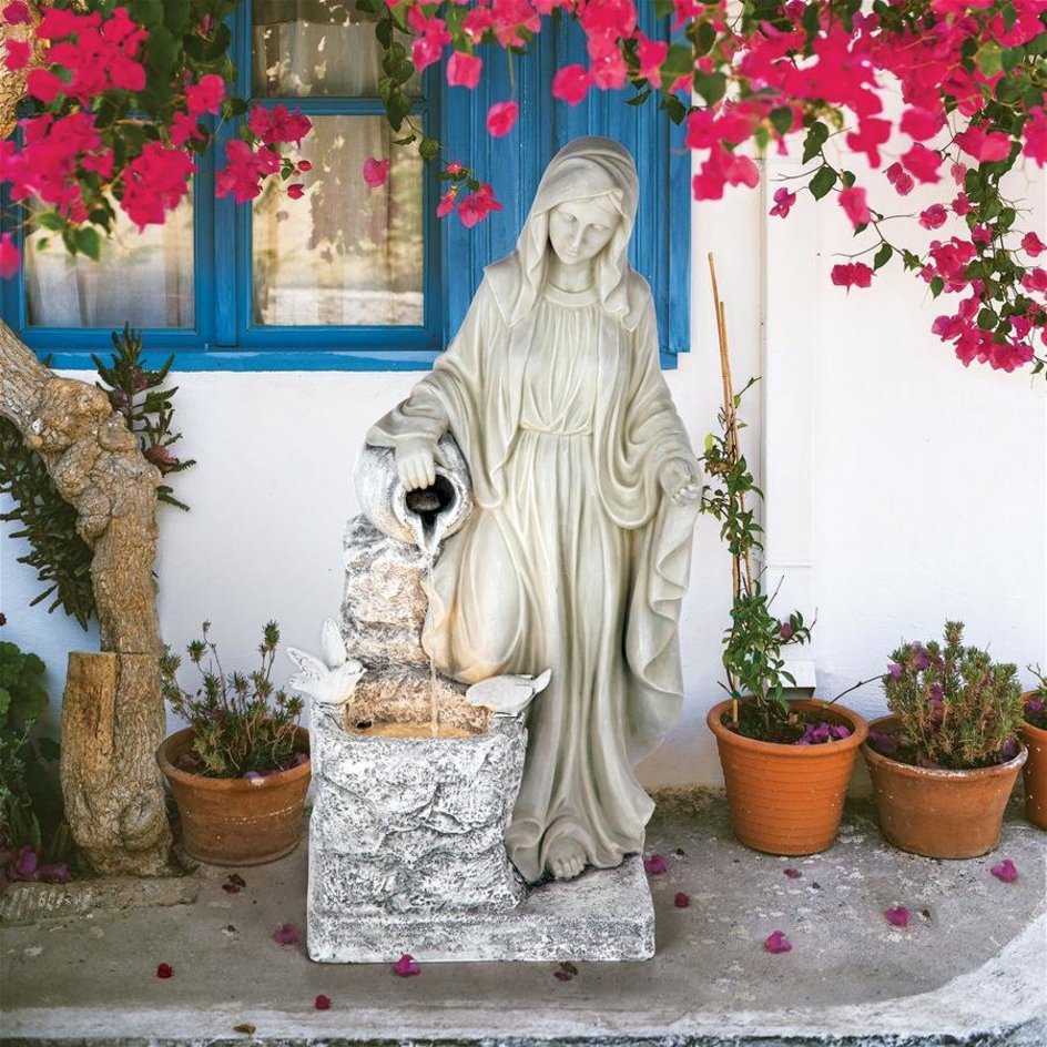 Design Toscano Virgin of Lourdes Fountain