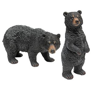 Walking and Standing Black Bear Statues