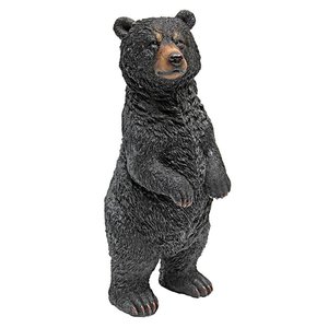 Walking and Standing Black Bear Statues: Standing