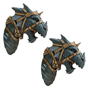 War Dragon Gothic Wall Sculptures: Set of Two