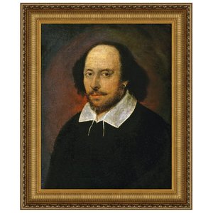William Shakespeare Framed Canvas Replica Painting: Medium