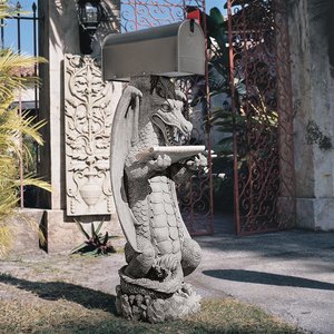 Zippy the Dragon Mailbox Post Sleeve Statue